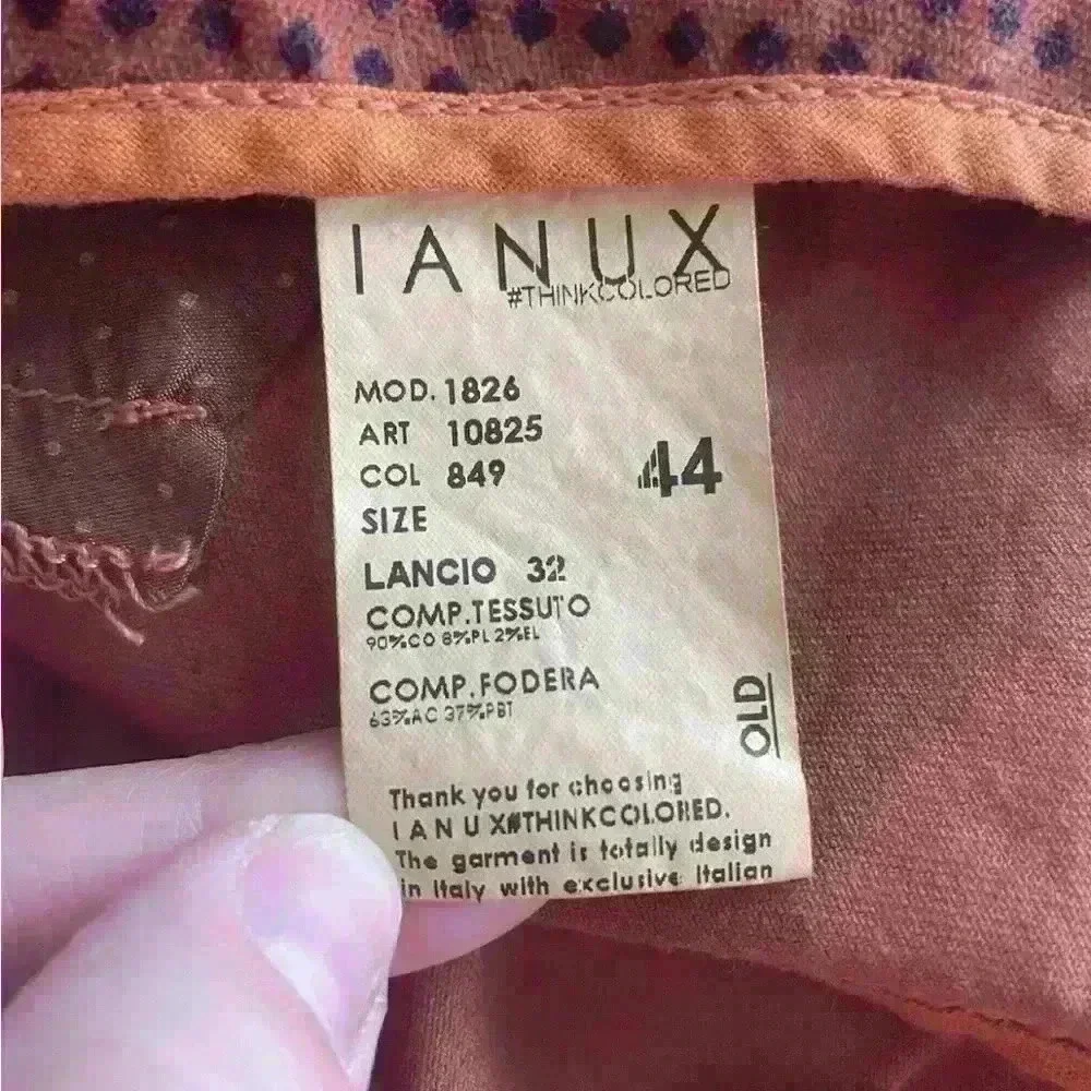 IANUX #Thinkcolored Italian Partly Handmade Polkadot Blazer Women's Size 44 US 8 - Picture 9 of 16